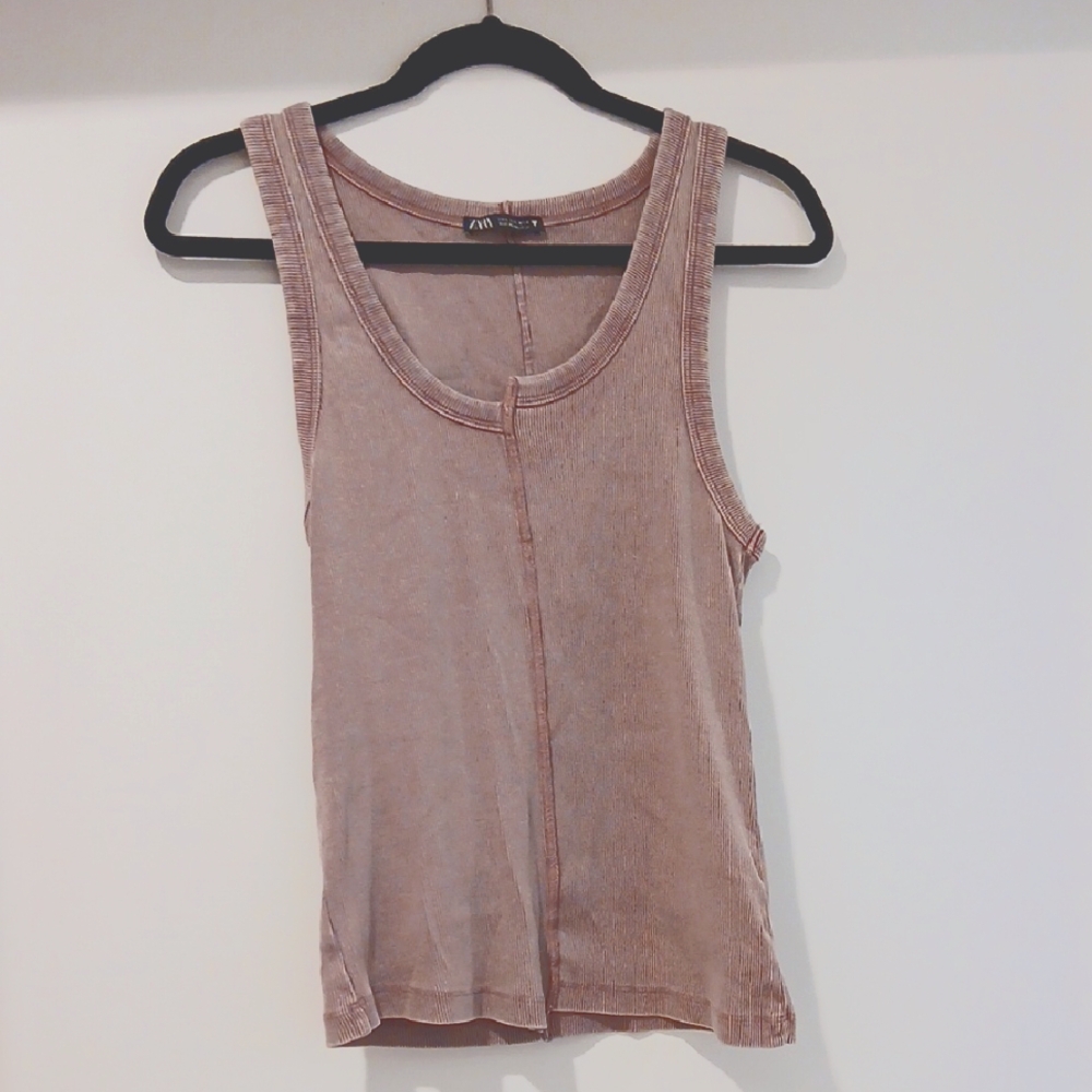Zara Women's Tank with Assymetric Neckline